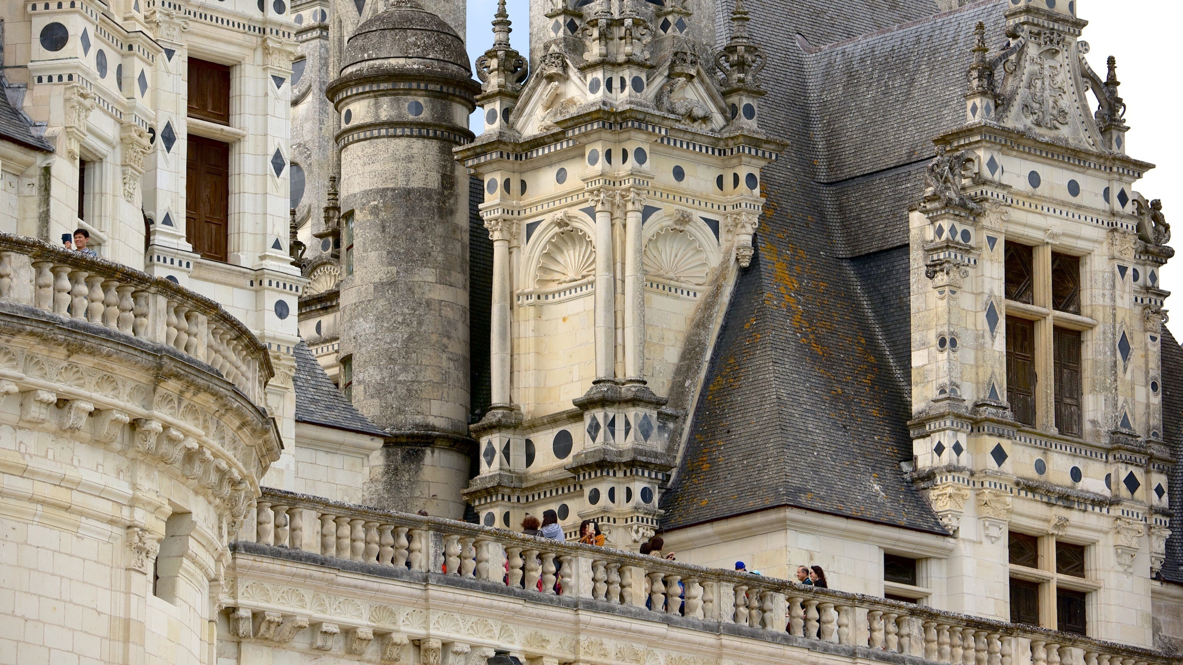 Chateau de Chambord som inkluderer palass, utsikt og historisk arkitektur
