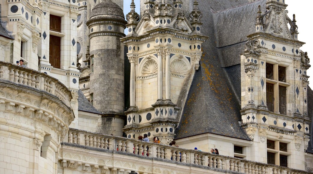Chateau de Chambord som inkluderer palass, utsikt og historisk arkitektur