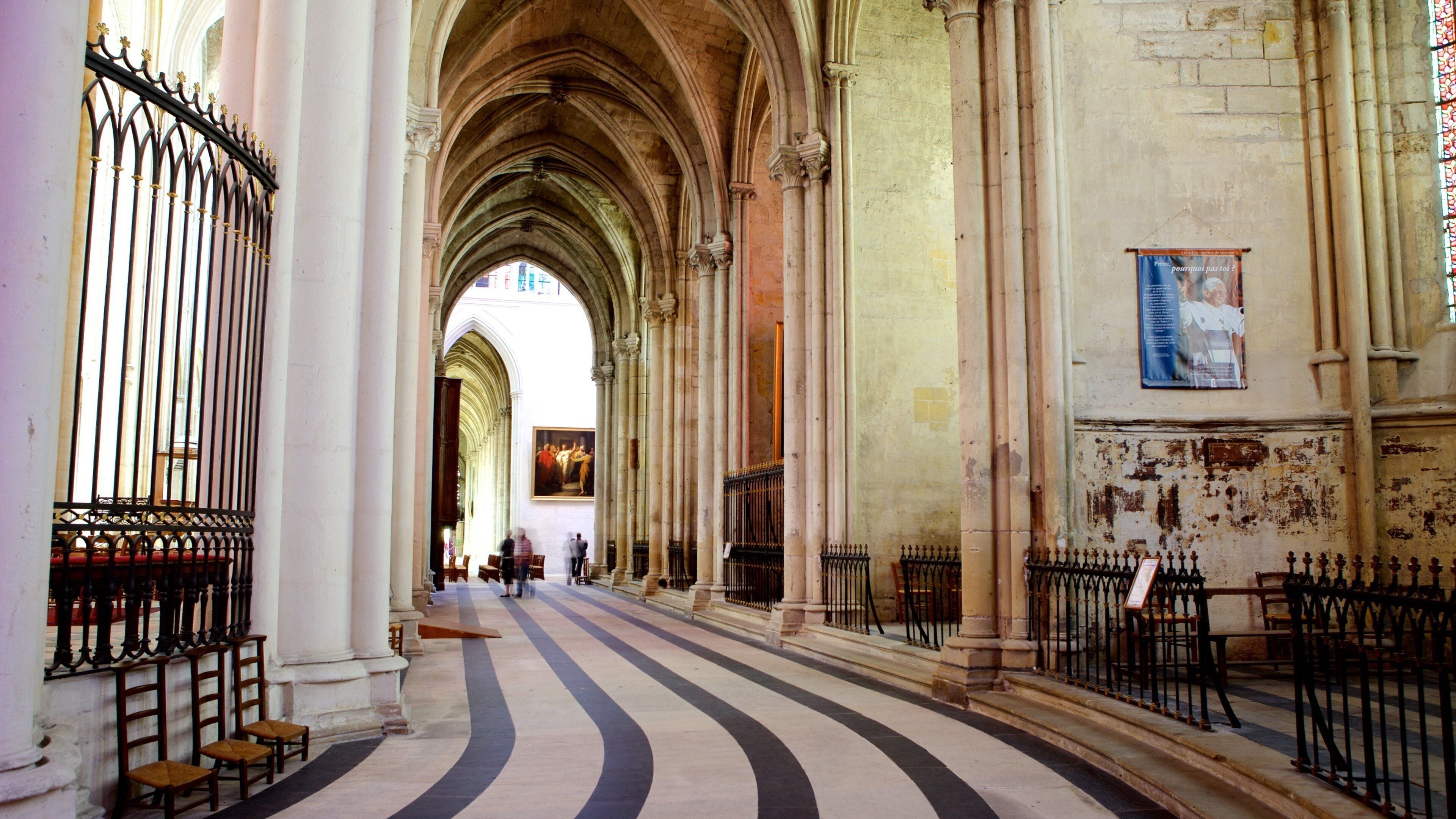 Tours Cathedral featuring a church or cathedral, heritage elements and interior views