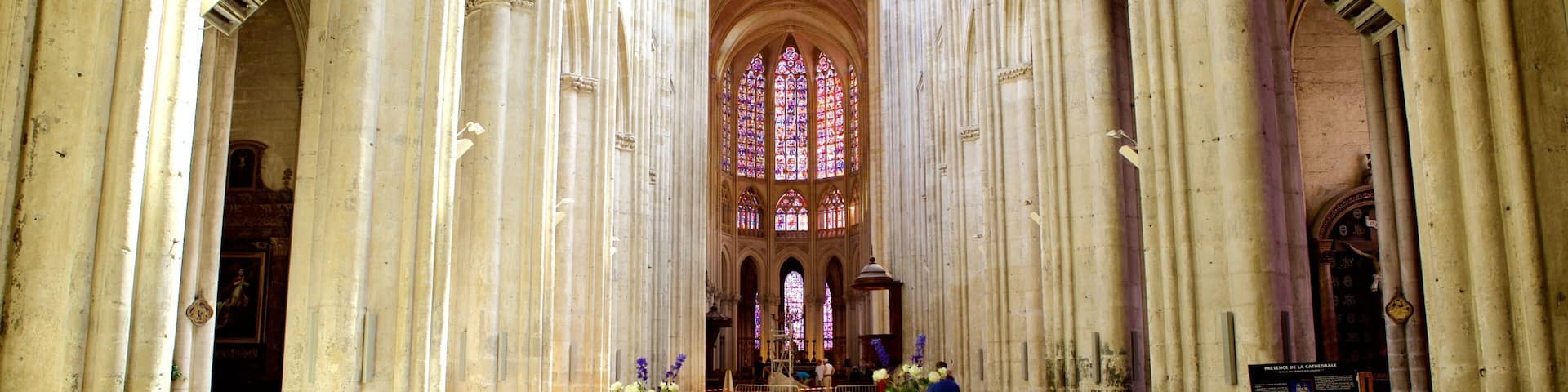 Tours Cathedral featuring heritage elements, interior views and heritage architecture
