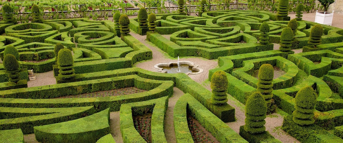 Schloss Villandry mit einem Palast oder Schloss und Garten