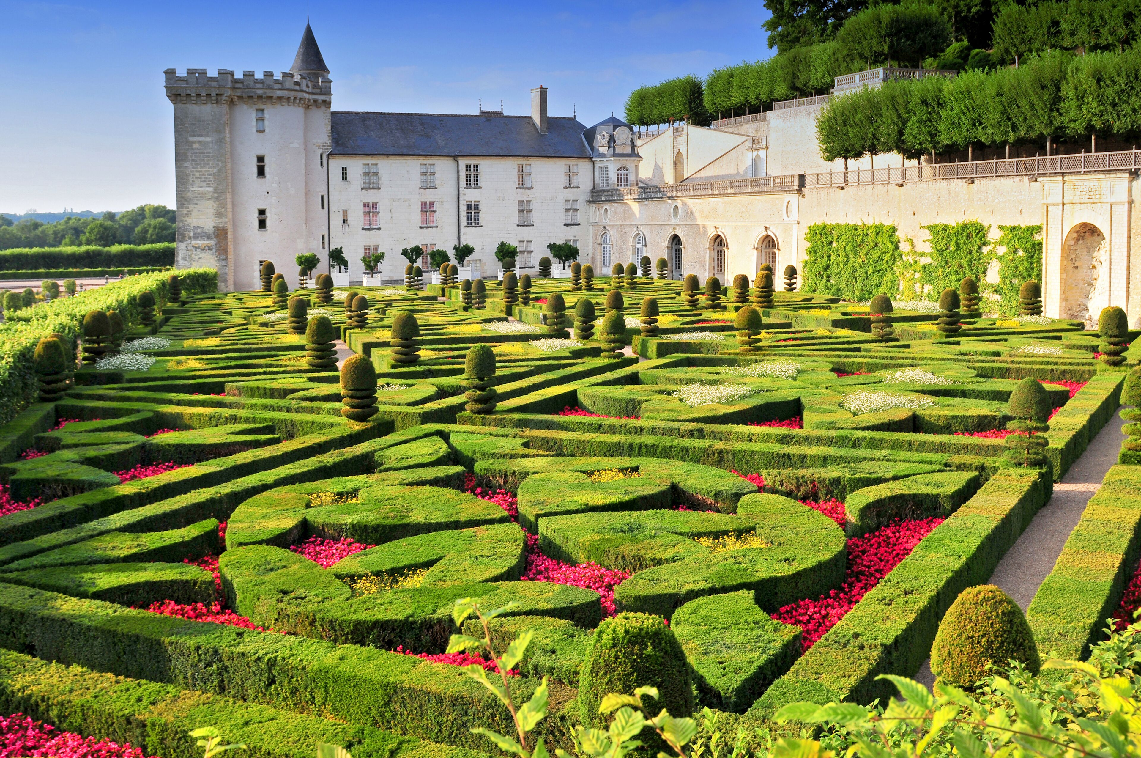 Villandry Castle with garden Indre et Loire Centre France.