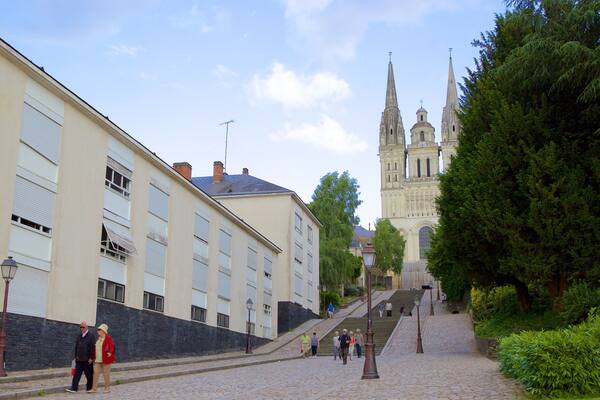 Cathédrale d\'Angers qui includes église ou cathédrale et scÚnes de rue