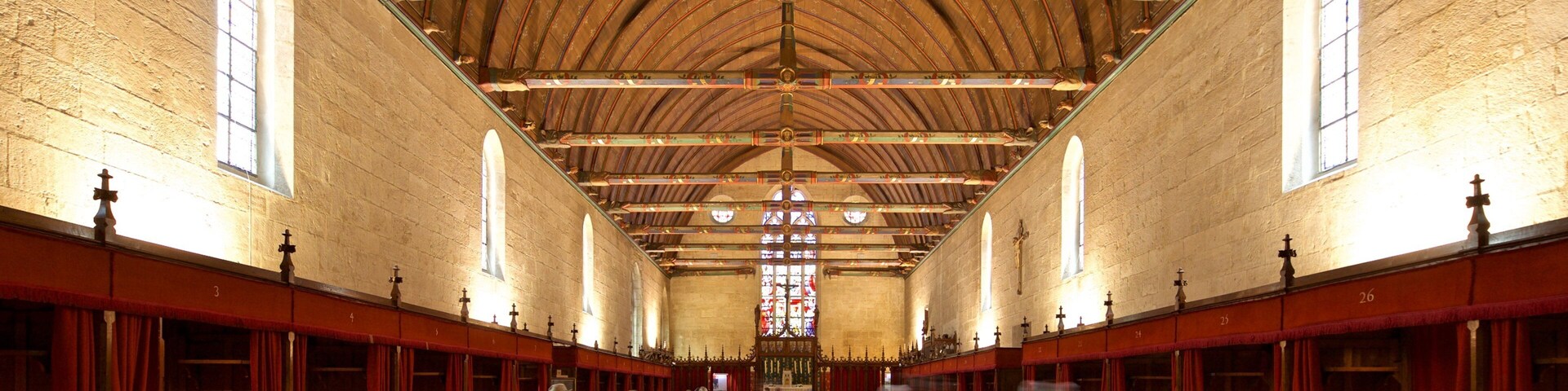 Hotel Dieu featuring heritage elements and interior views as well as a small group of people