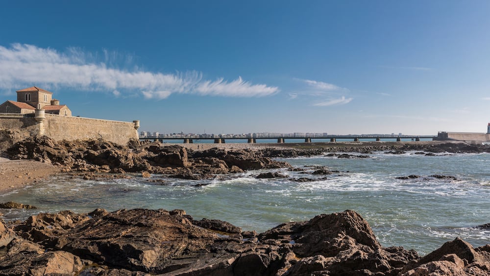 Panorama de la grande jetée de la Chaume (Les Sables d'Olonne, France)