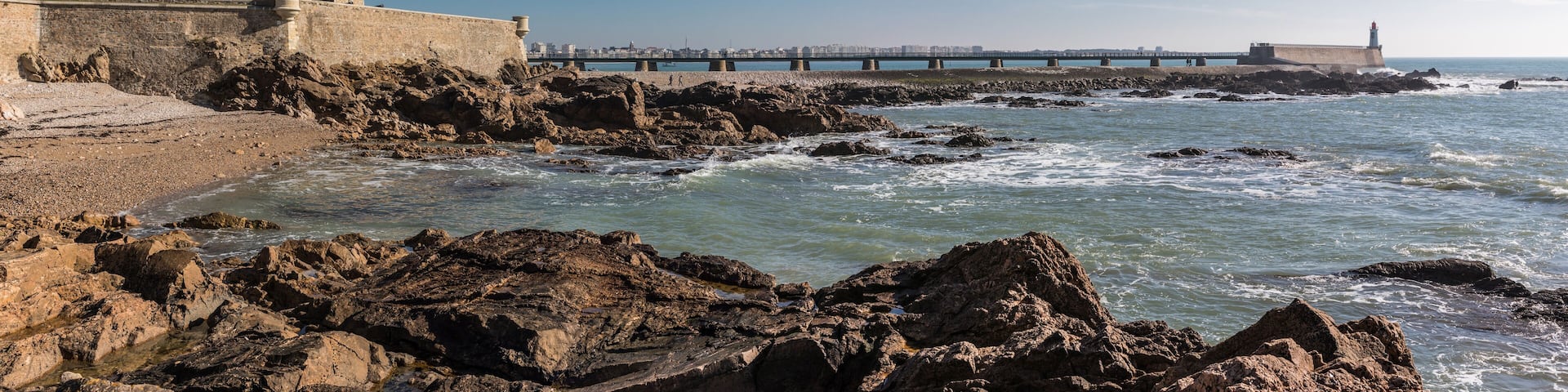 Panorama de la grande jetée de la Chaume (Les Sables d'Olonne, France)