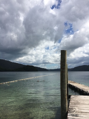 Even though it was overcast, Lake Okataina was gorgeous. The freezing water didn’t stop us from going for a swim!
