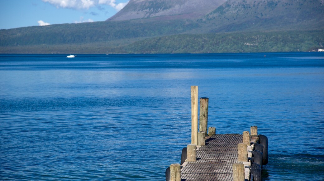 Lake Tarawera which includes a lake or waterhole