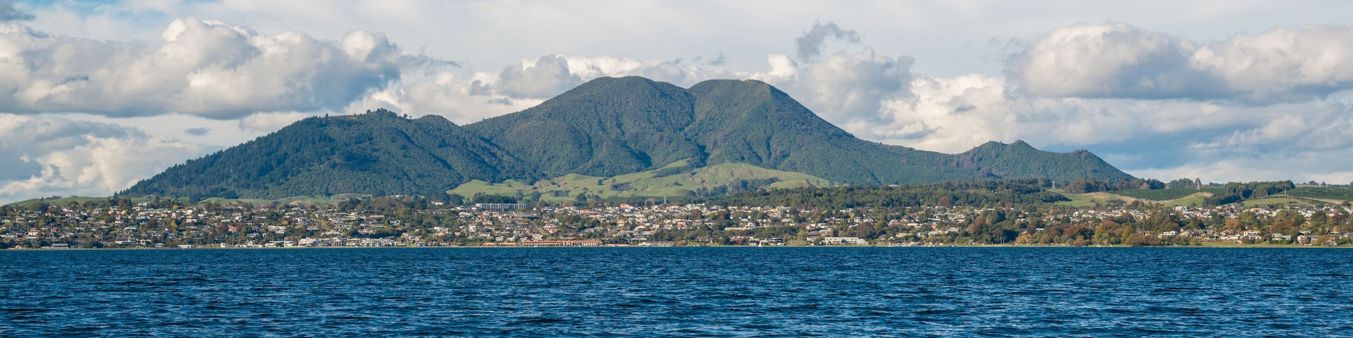Scenery view of Taupo town with lake Taupo the largest freshwater lake in North island of New Zealand.; Shutterstock ID 706307593; Purchase Order: -