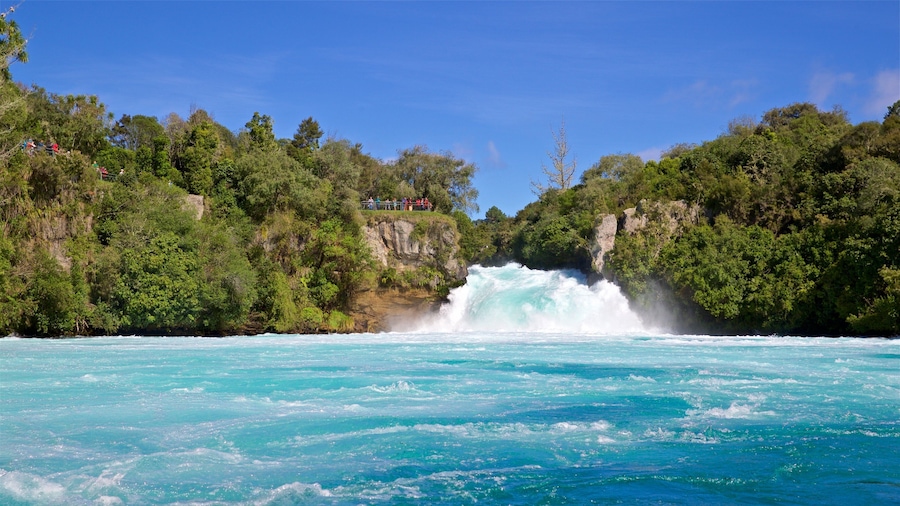 Huka Falls featuring a river or creek and rapids