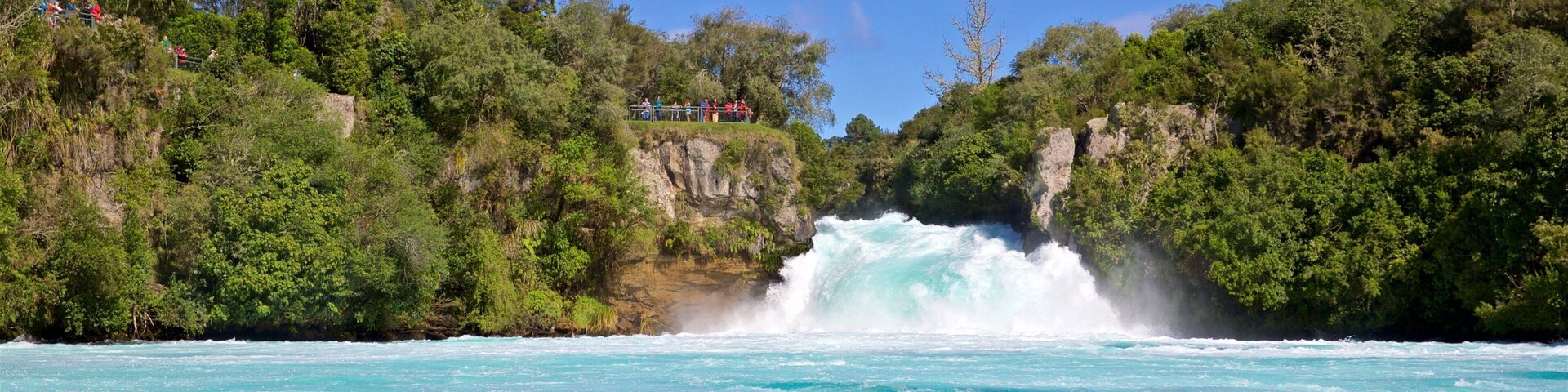 Huka Falls featuring a river or creek and rapids