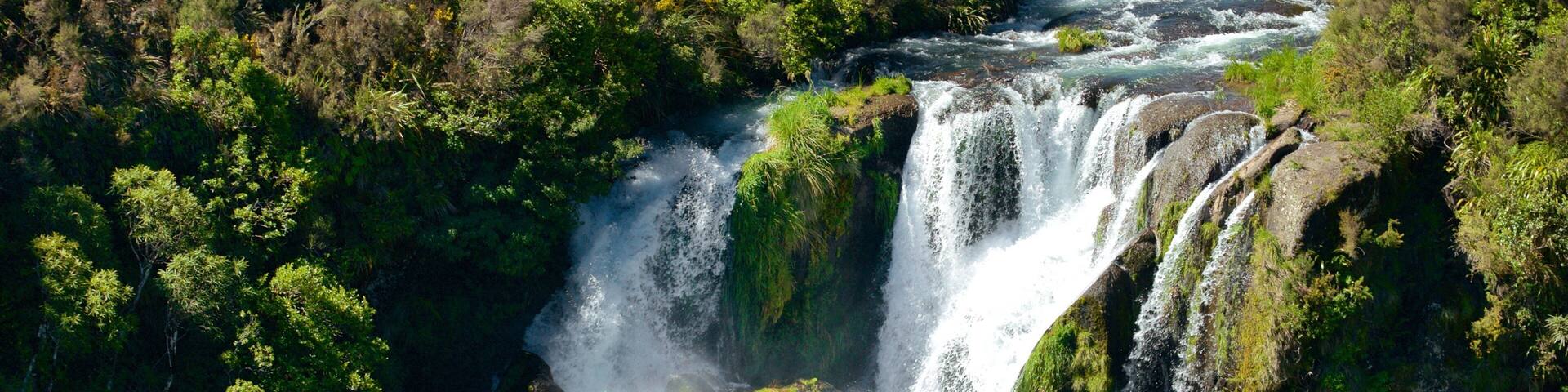 Waipunga Falls featuring a river or creek and a waterfall