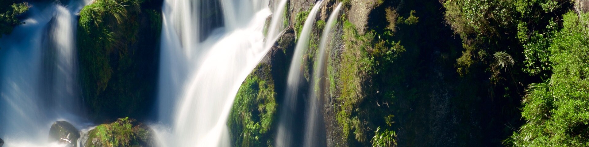 Waipunga Falls featuring a waterfall and a river or creek