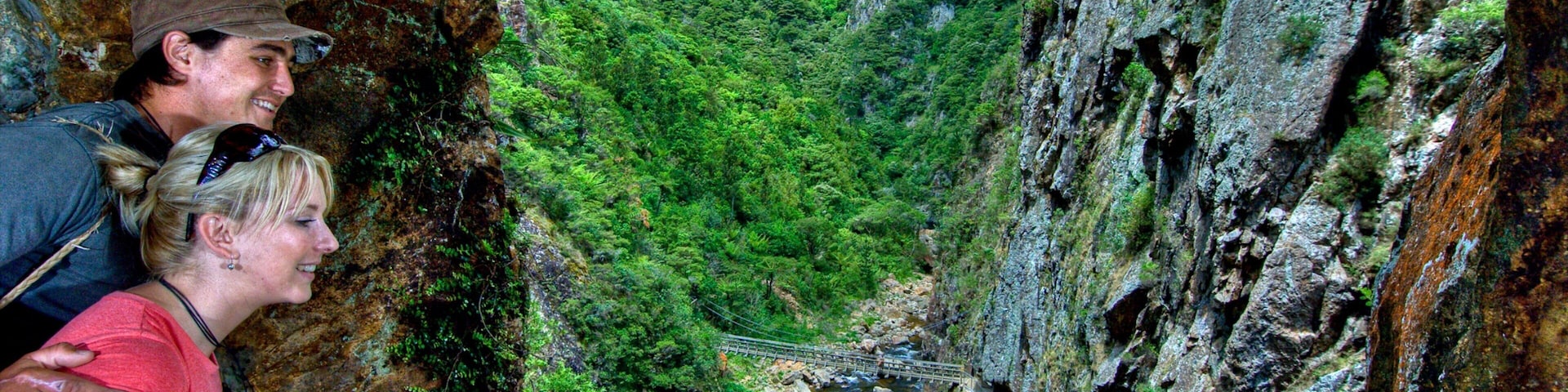 Karangahake Gorge featuring views as well as a couple
