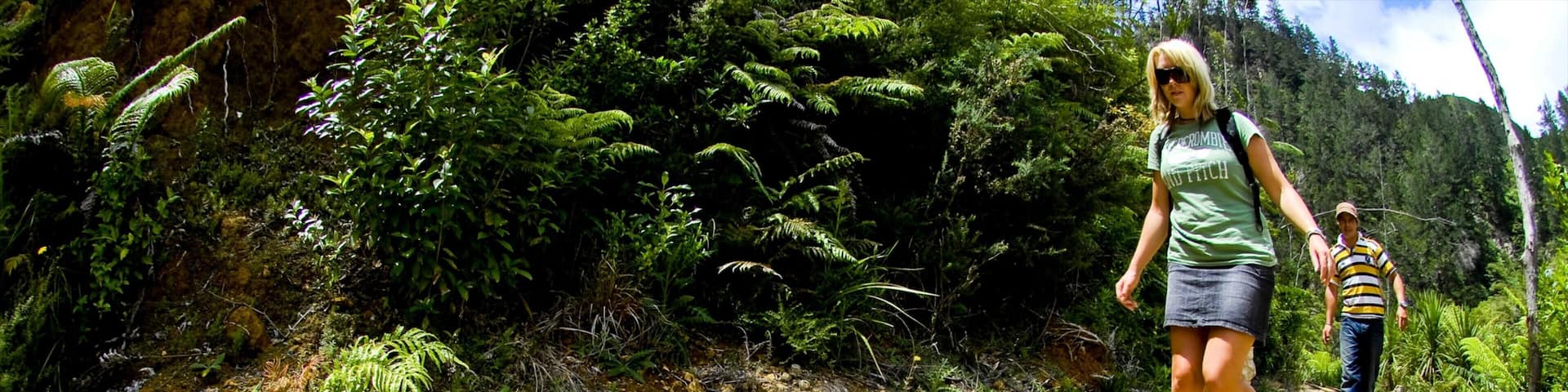 Karangahake Gorge showing railway items and hiking or walking as well as a couple