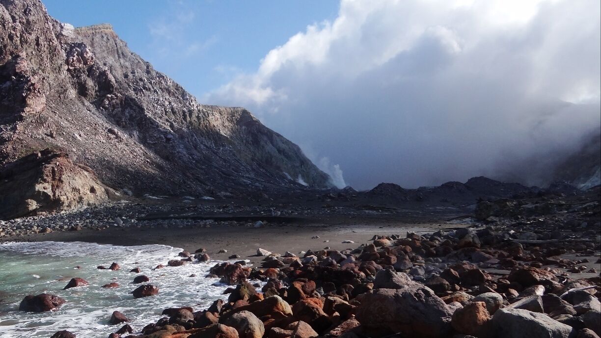 This is the landing site and where you will first set foot on a live marine volcano. 