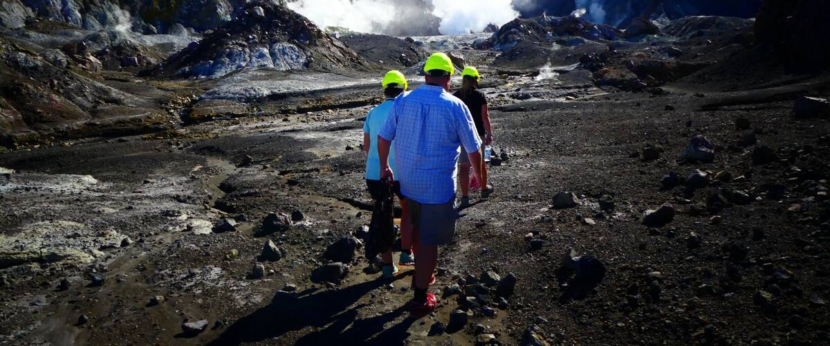 Walking around the crater