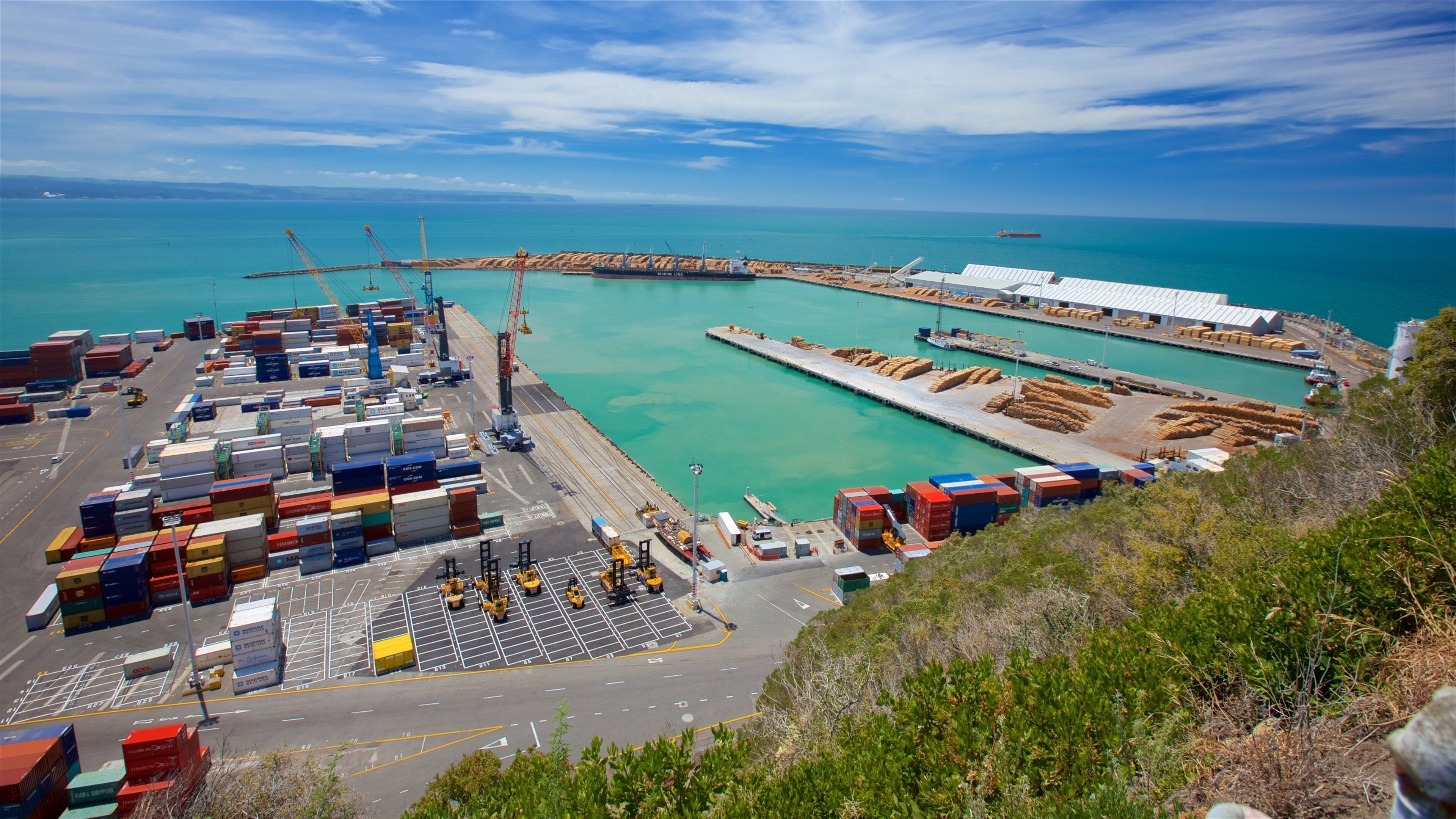Bluff Hill Domain Lookout featuring landscape views, a bay or harbour and general coastal views