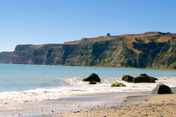 Cape Kidnappers mit einem FelskĂŒste