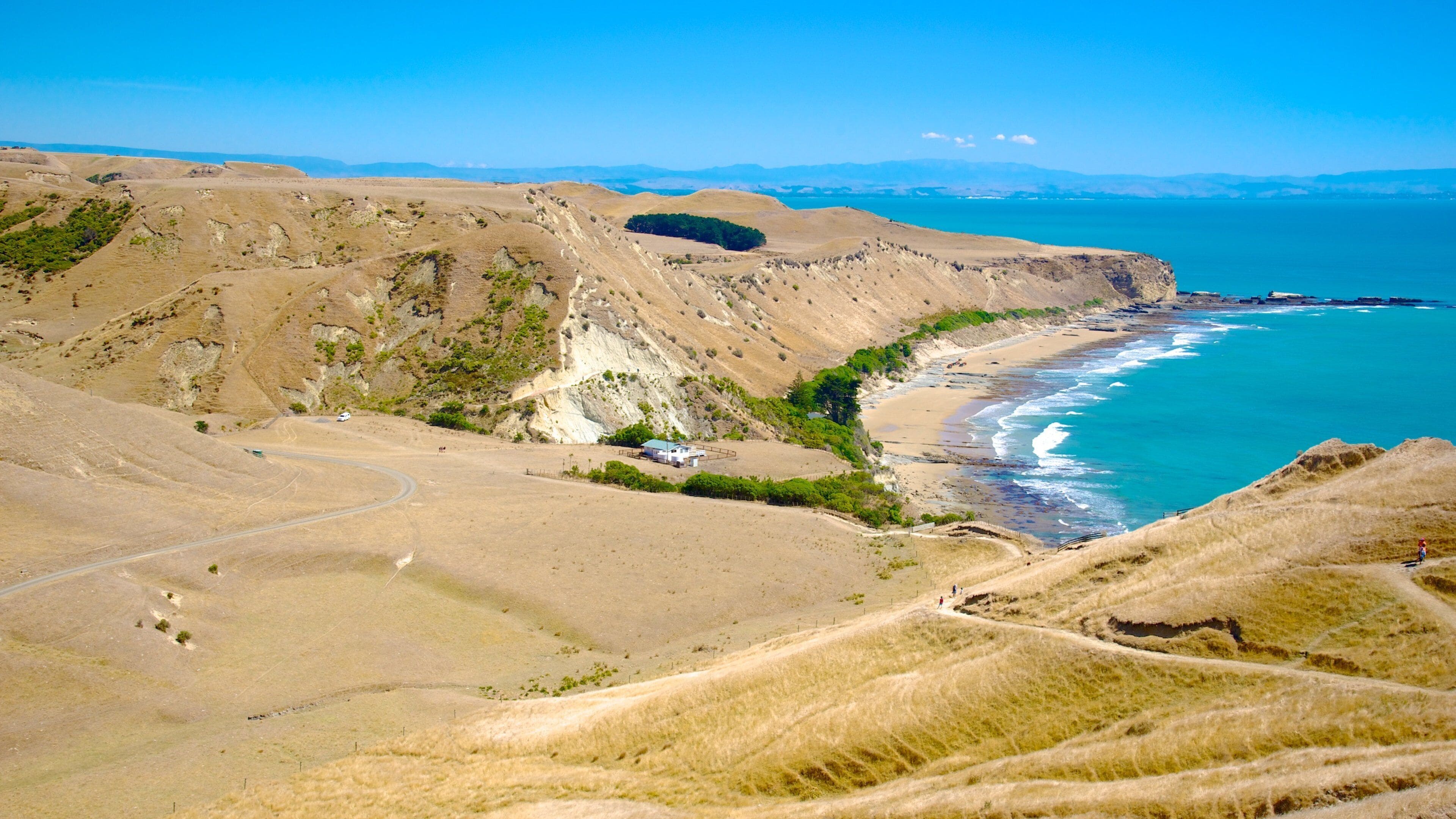 Cape Kidnappers showing landscape views, general coastal views and tranquil scenes