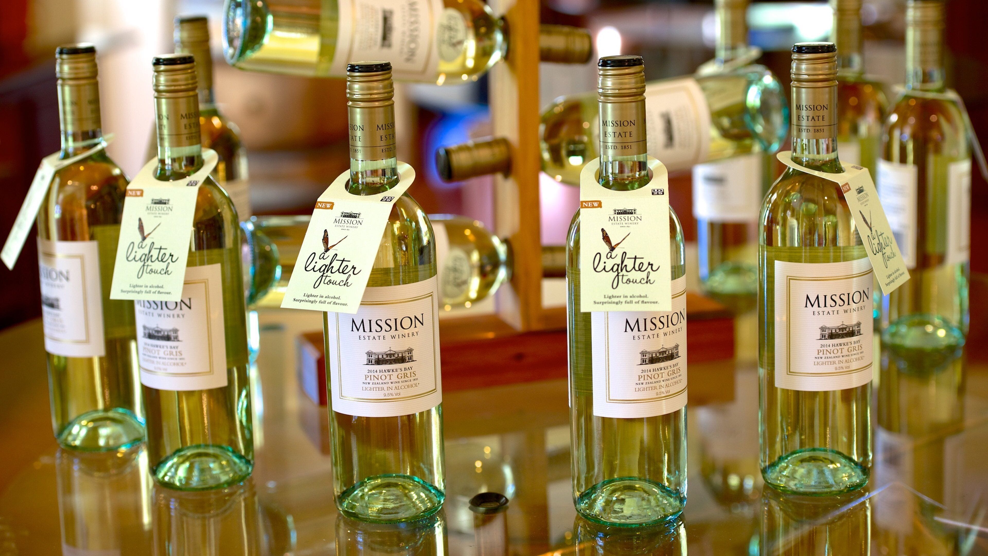 Mission Estate Winery featuring drinks or beverages