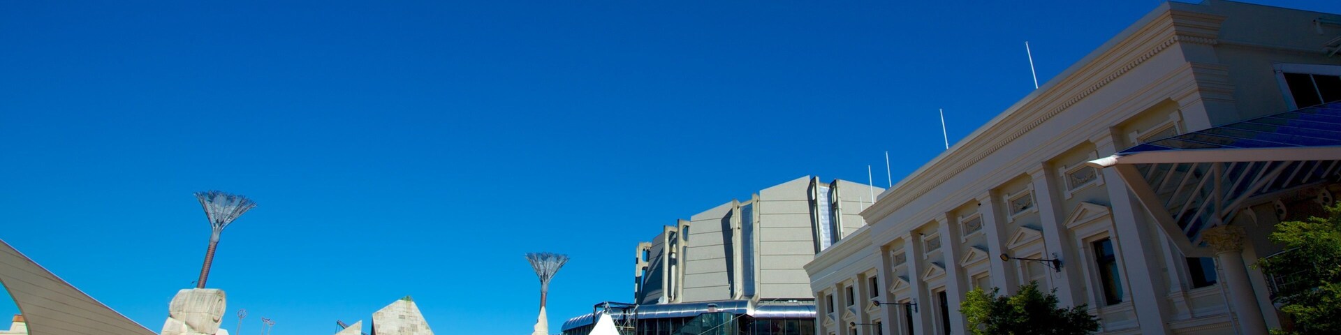 Civic Square which includes a square or plaza, a city and modern architecture