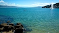Oriental Bay Beach featuring rugged coastline and kayaking or canoeing