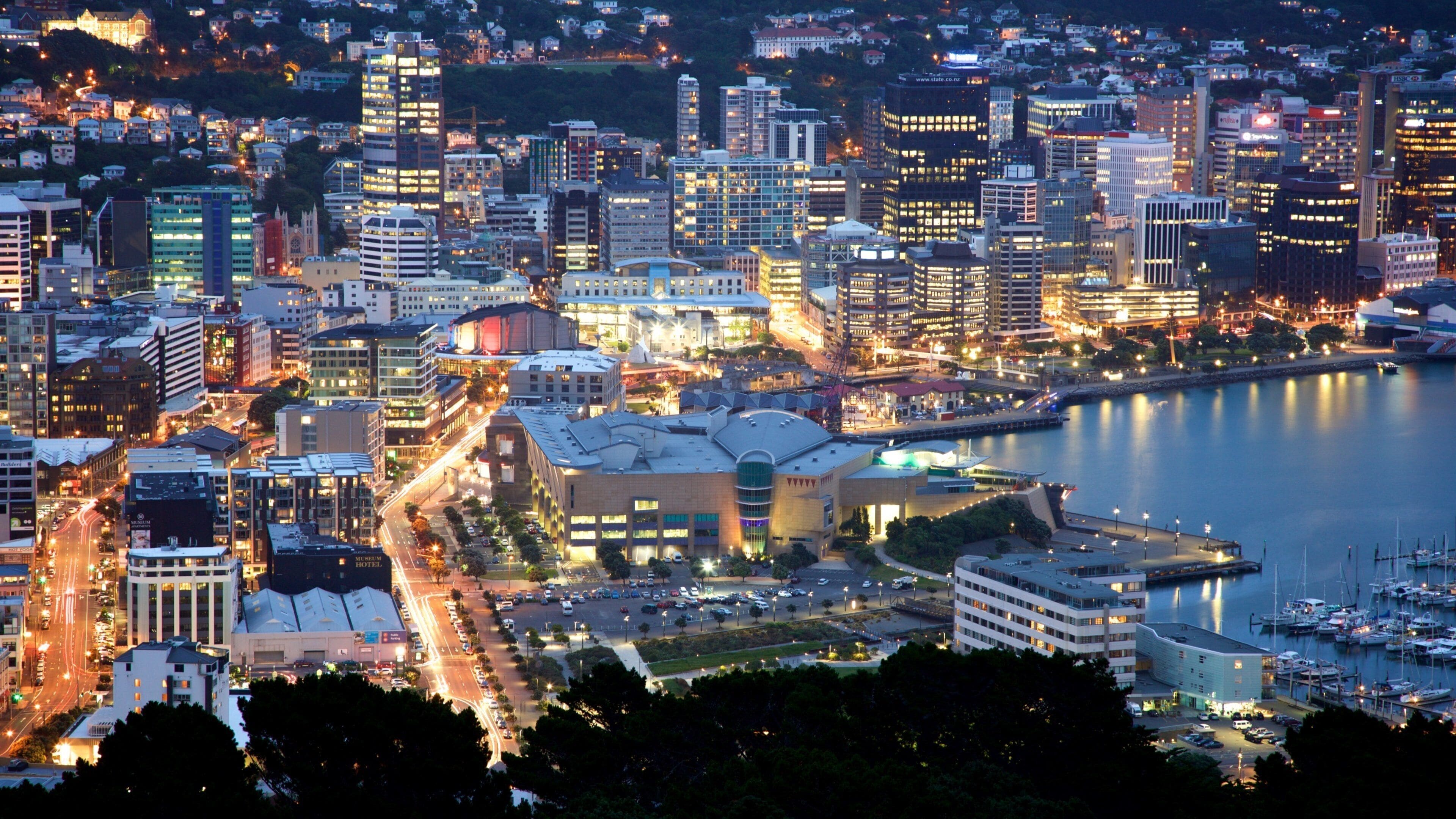 마운트빅토리아 전망대 을 보여주는 항구 또는 항만, 마리나 과 야경