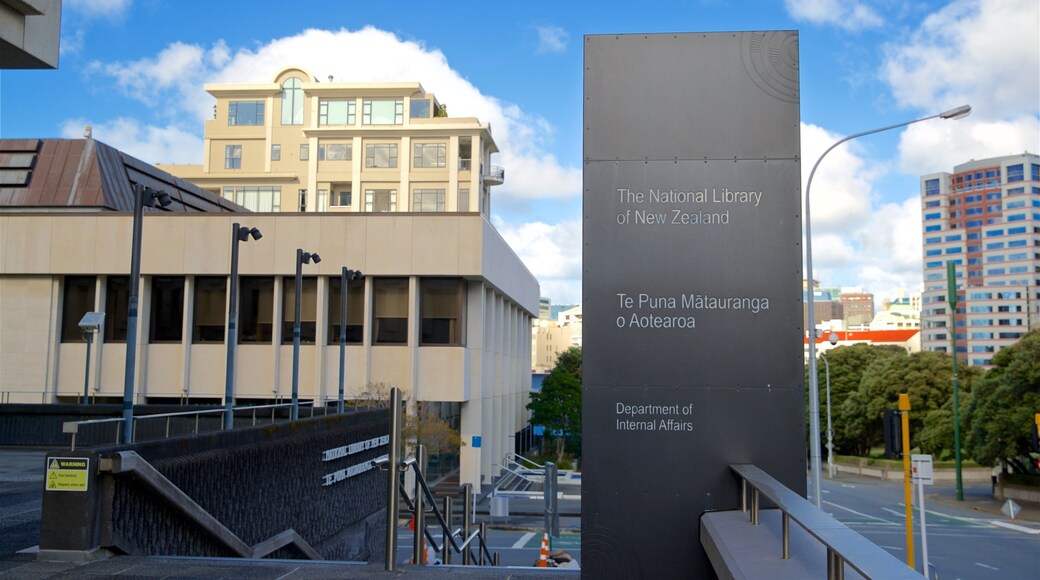 National Library which includes signage