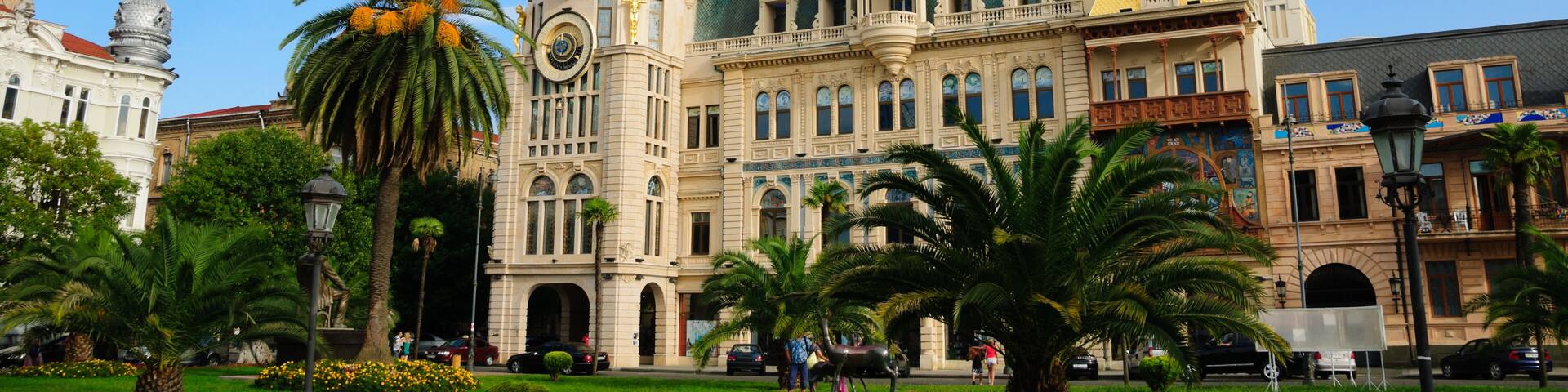 View of Europe Square in Batumi, Georgia