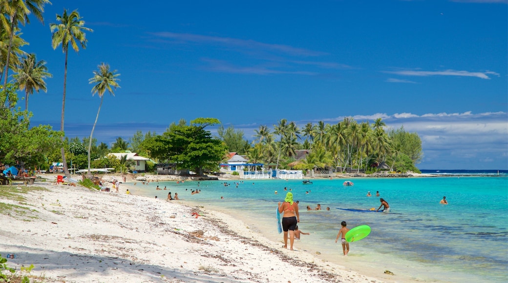 Temae featuring general coastal views, a sandy beach and tropical scenes