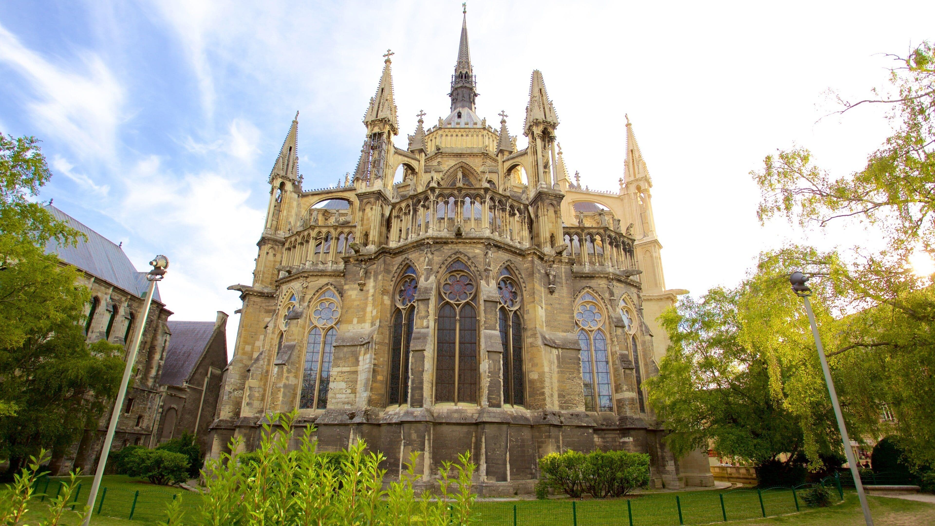 Reims Cathedral featuring heritage architecture, a church or cathedral and heritage elements