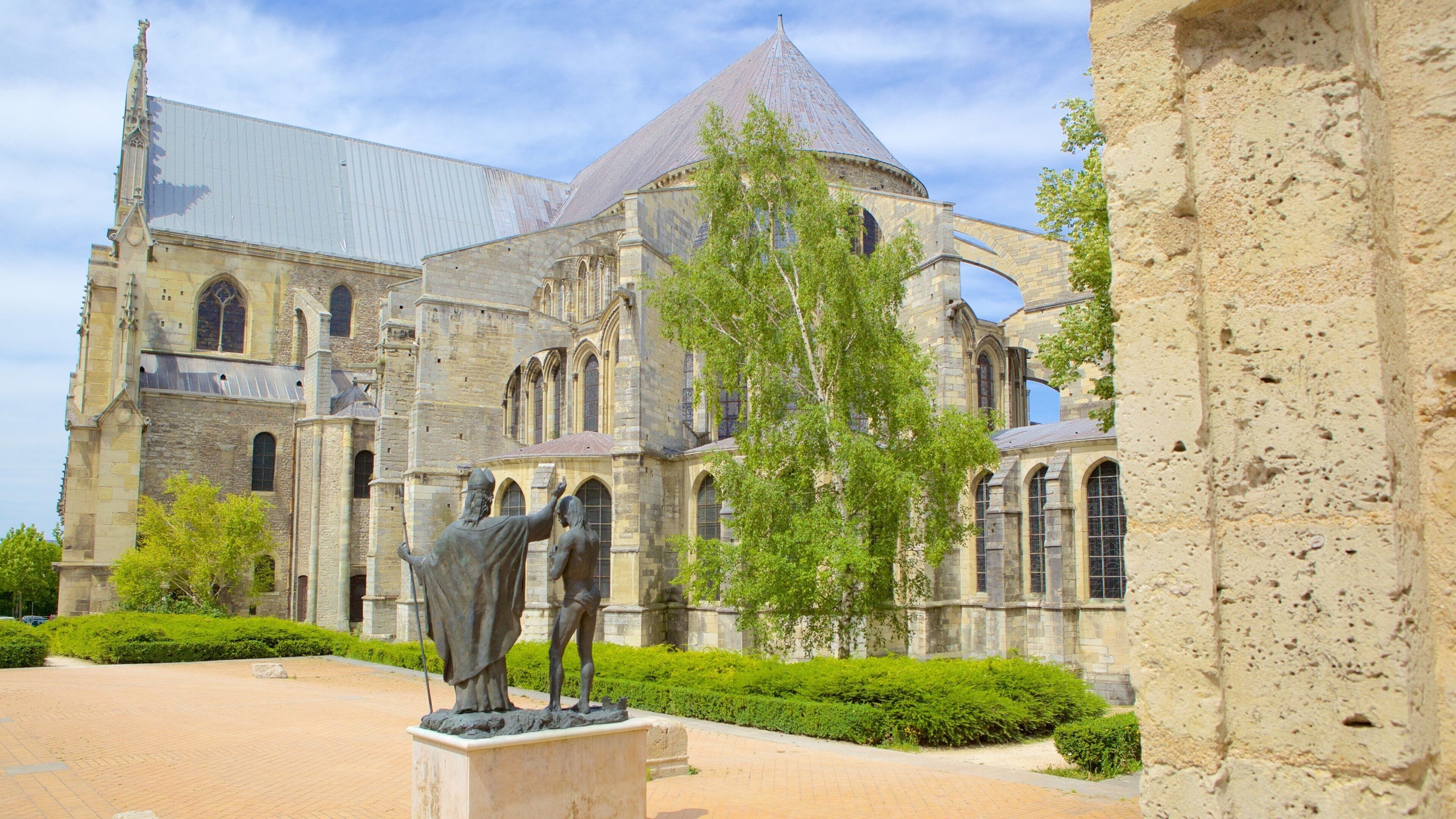 A historic cathedral with a large dome and arched windows.