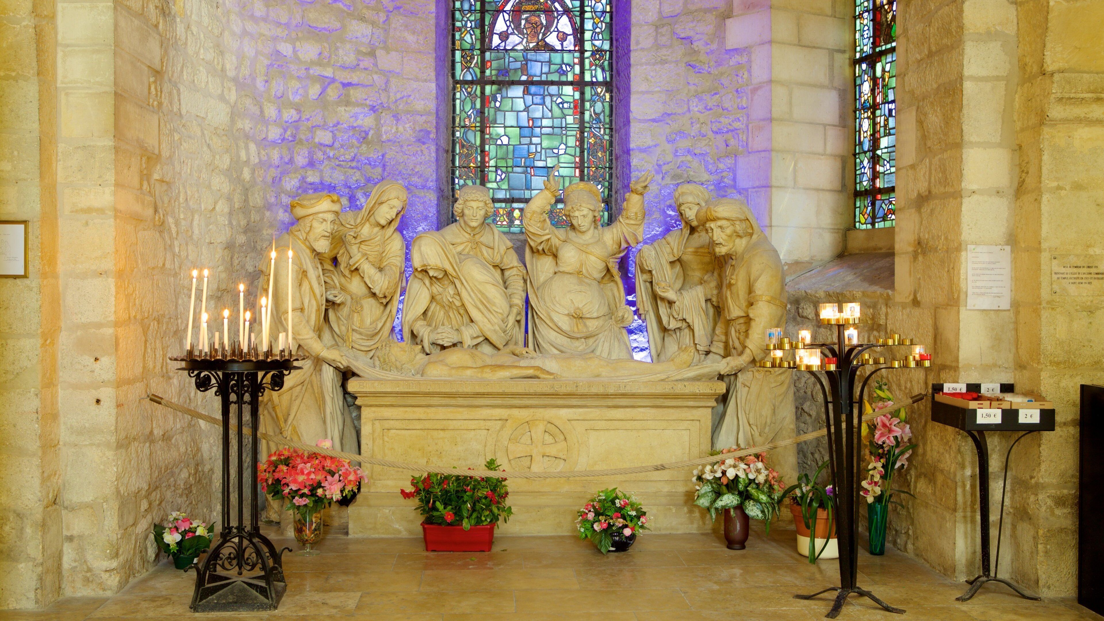 St. Remi Basilica showing interior views and a church or cathedral