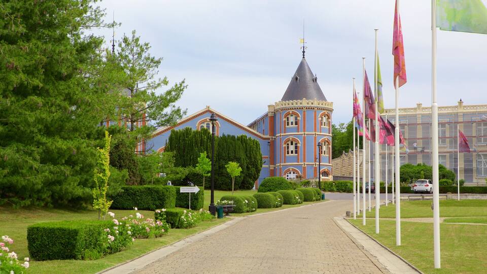 Reims som viser en park og kulturarvsgenstande