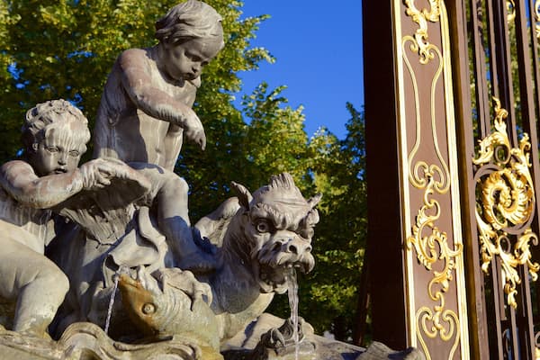 Place Stanislas featuring heritage elements and a statue or sculpture
