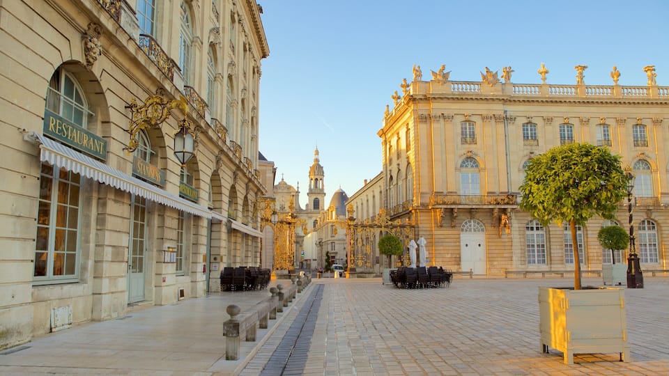 Nancy Hotel de Ville which includes heritage elements, a square or plaza and heritage architecture