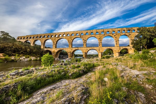 Roman Aqueduct Pont du Gard - Nimes, France