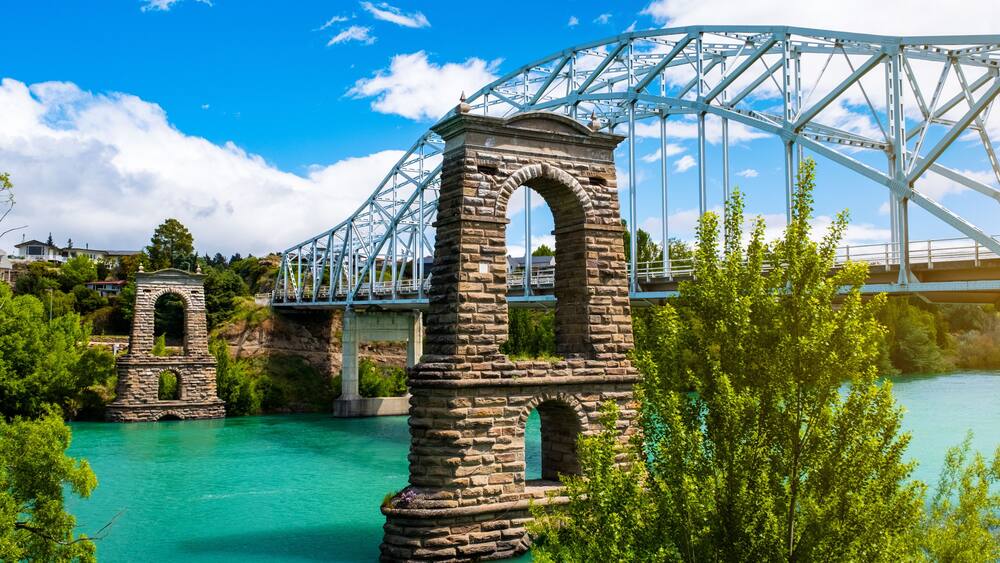Historical bridge, Alexandra, New Zealand.