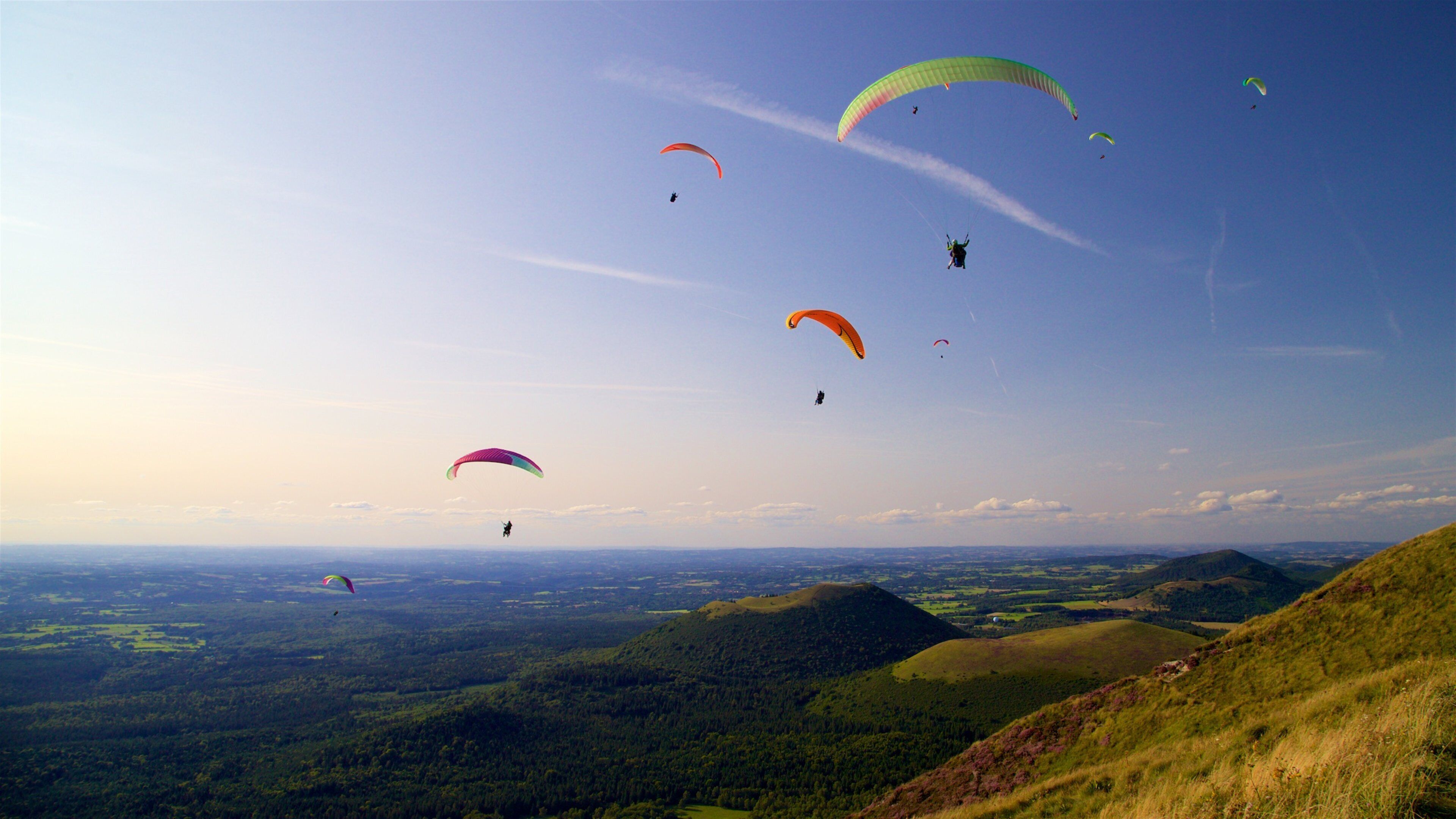 Puy de Dome which includes a sunset, tranquil scenes and landscape views