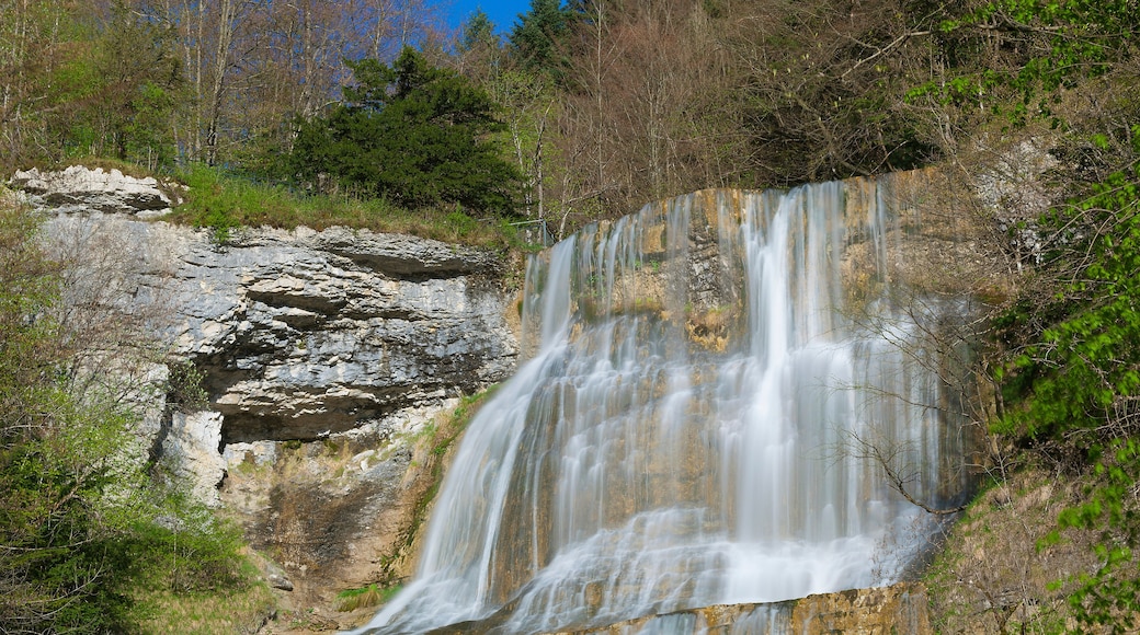 L'Eventail Waterfall, Herisson Waterfalls, Cascades du Herisson, Menetrux-en-Joux, Jura, Franche-Comté, France