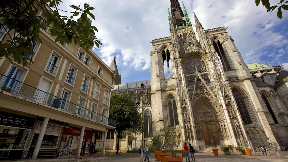 Rouen Cathedral showing a church or cathedral, heritage elements and heritage architecture