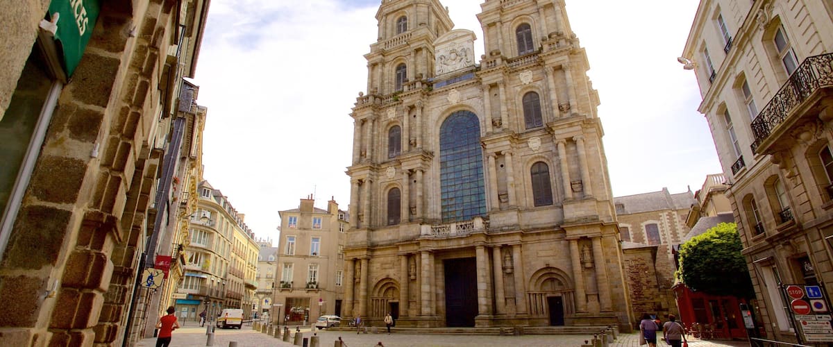 Rennes Cathedral which includes a church or cathedral, heritage architecture and heritage elements