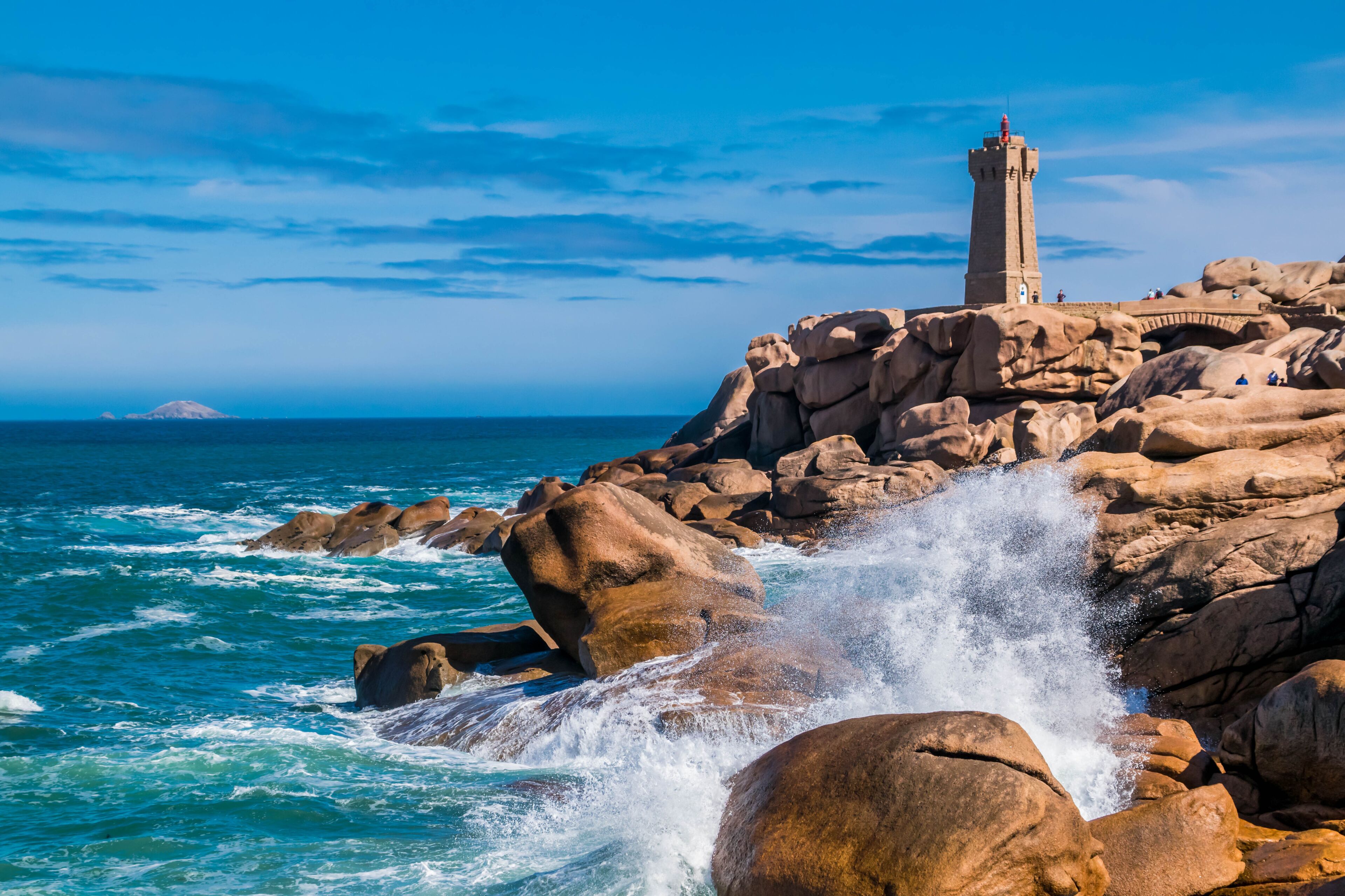 Côtes de granit rose à Ploumanac'h en Bretagne, France.