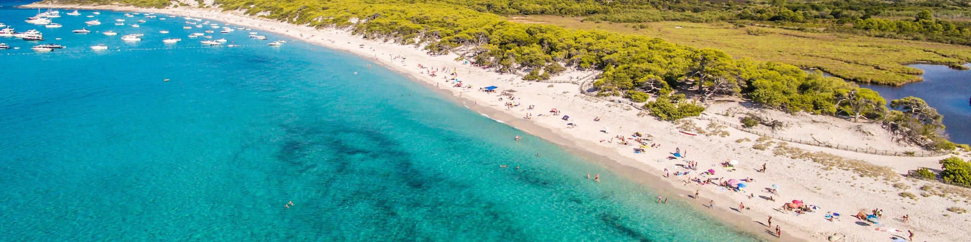 Plage de Saleccia from above on corse
