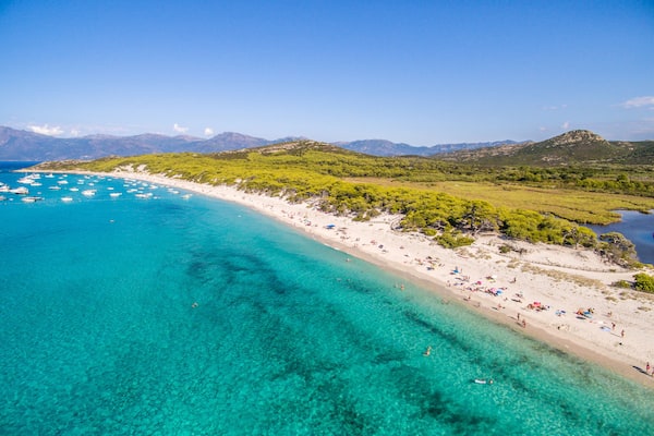 Plage de Saleccia from above on corse