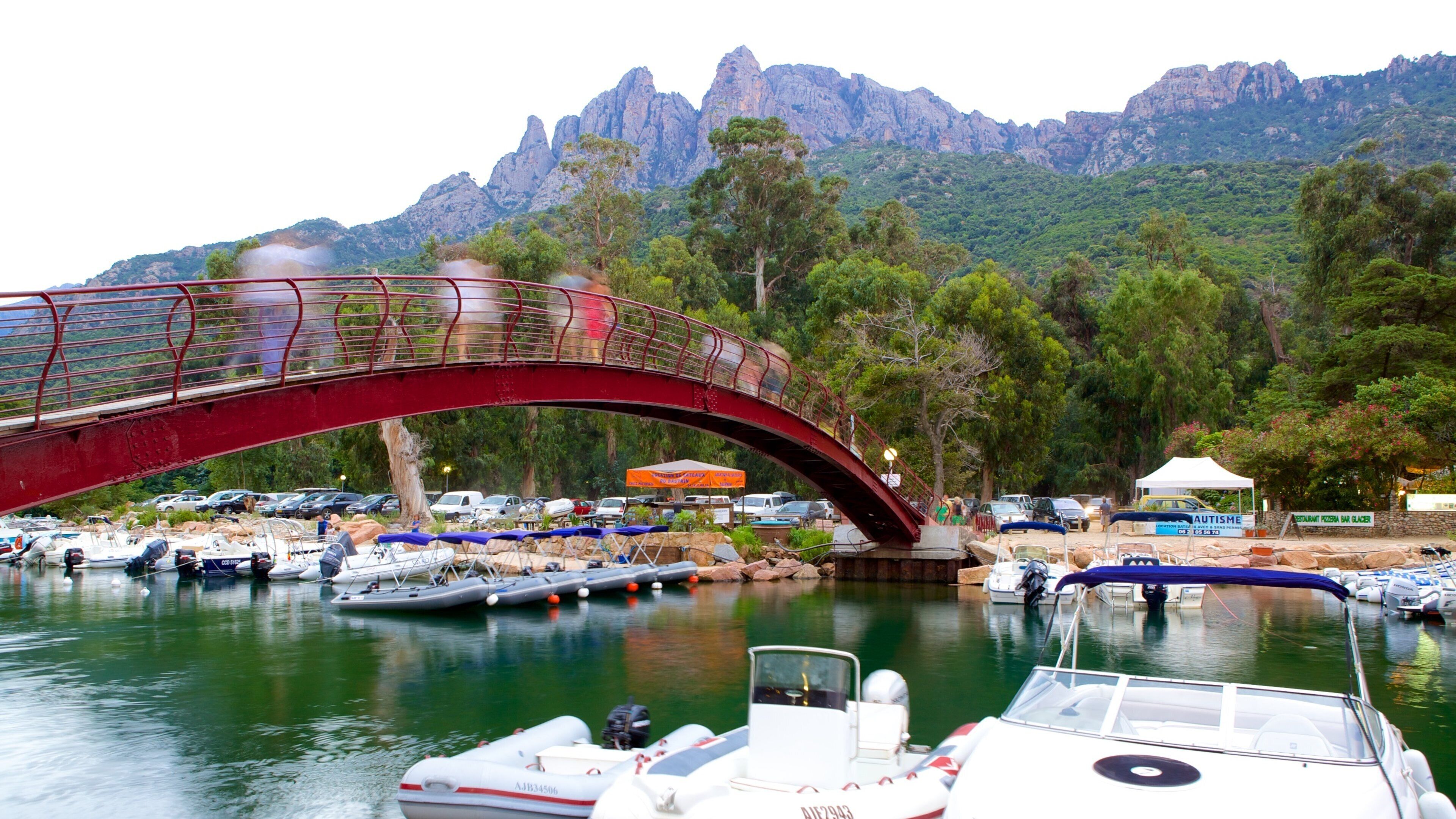 Porto Beach showing a bridge and a bay or harbor