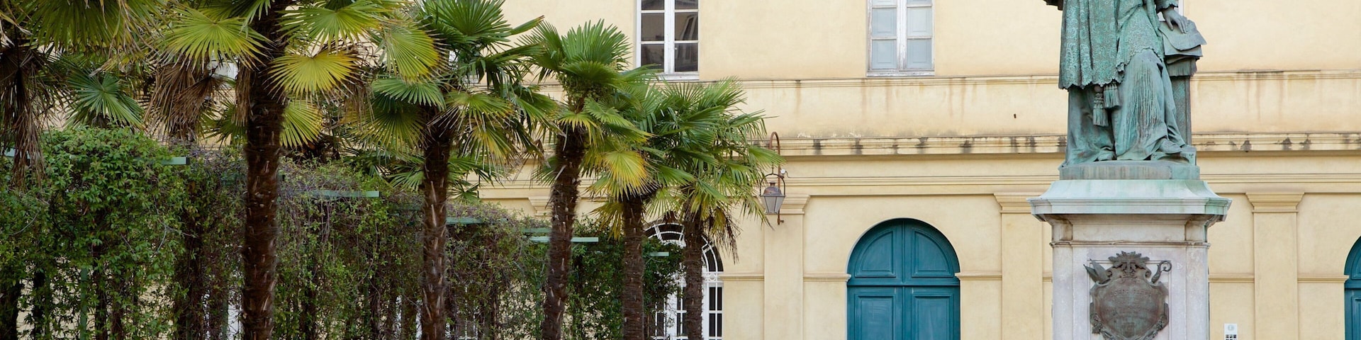 Musee Fesch featuring a statue or sculpture and a square or plaza