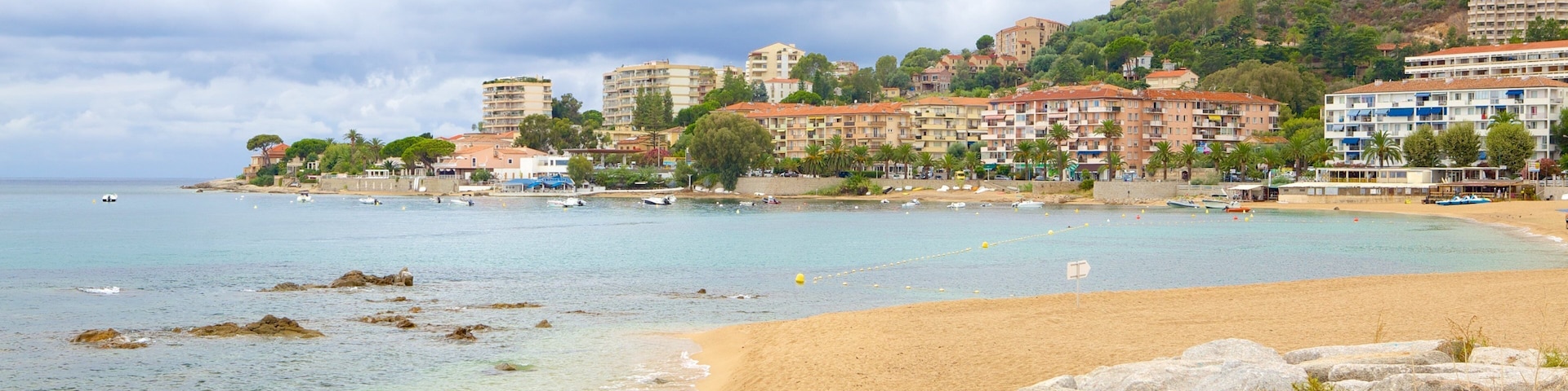 Trottel Beach featuring a coastal town and a sandy beach