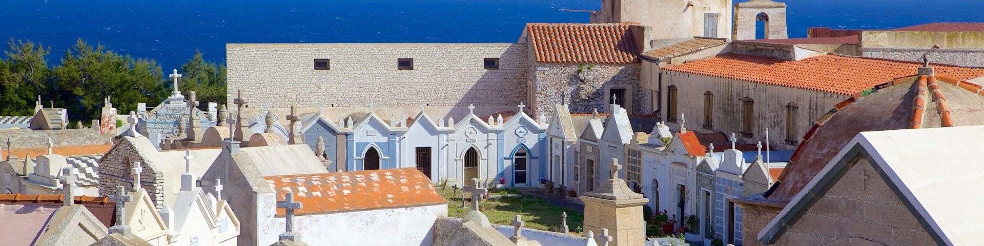 Cimetiere Marin showing a cemetery